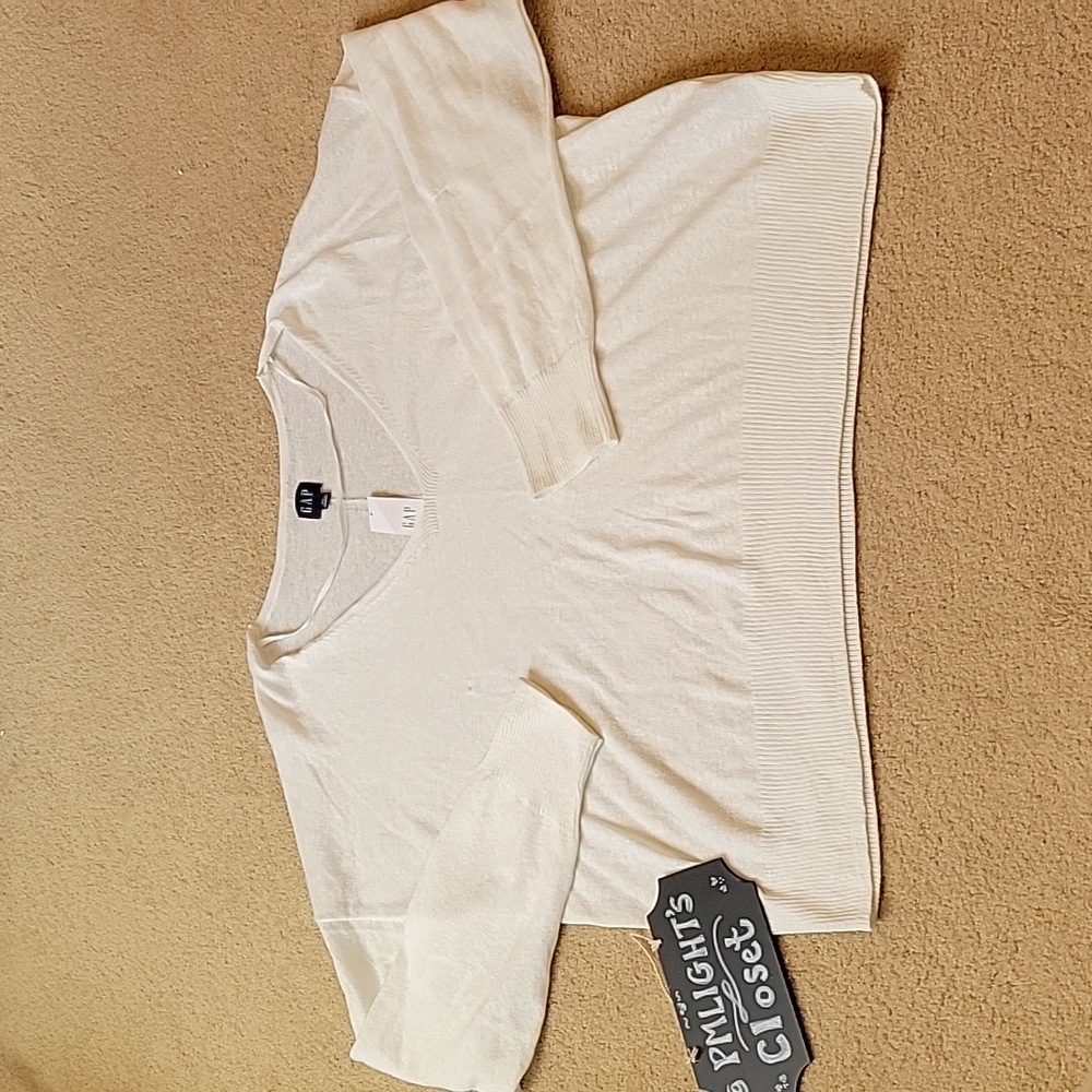 Gap Sweater XL New Ivory Long Sleeve Neutral